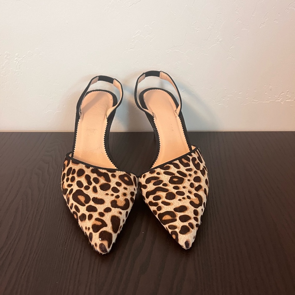 Calf hair kitten heel